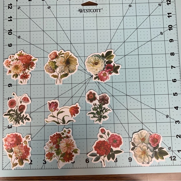 NEW Assorted Stickers Floral, Pink, White, Red Flowers, Scrapbooking, Journaling - Picture 3 of 3